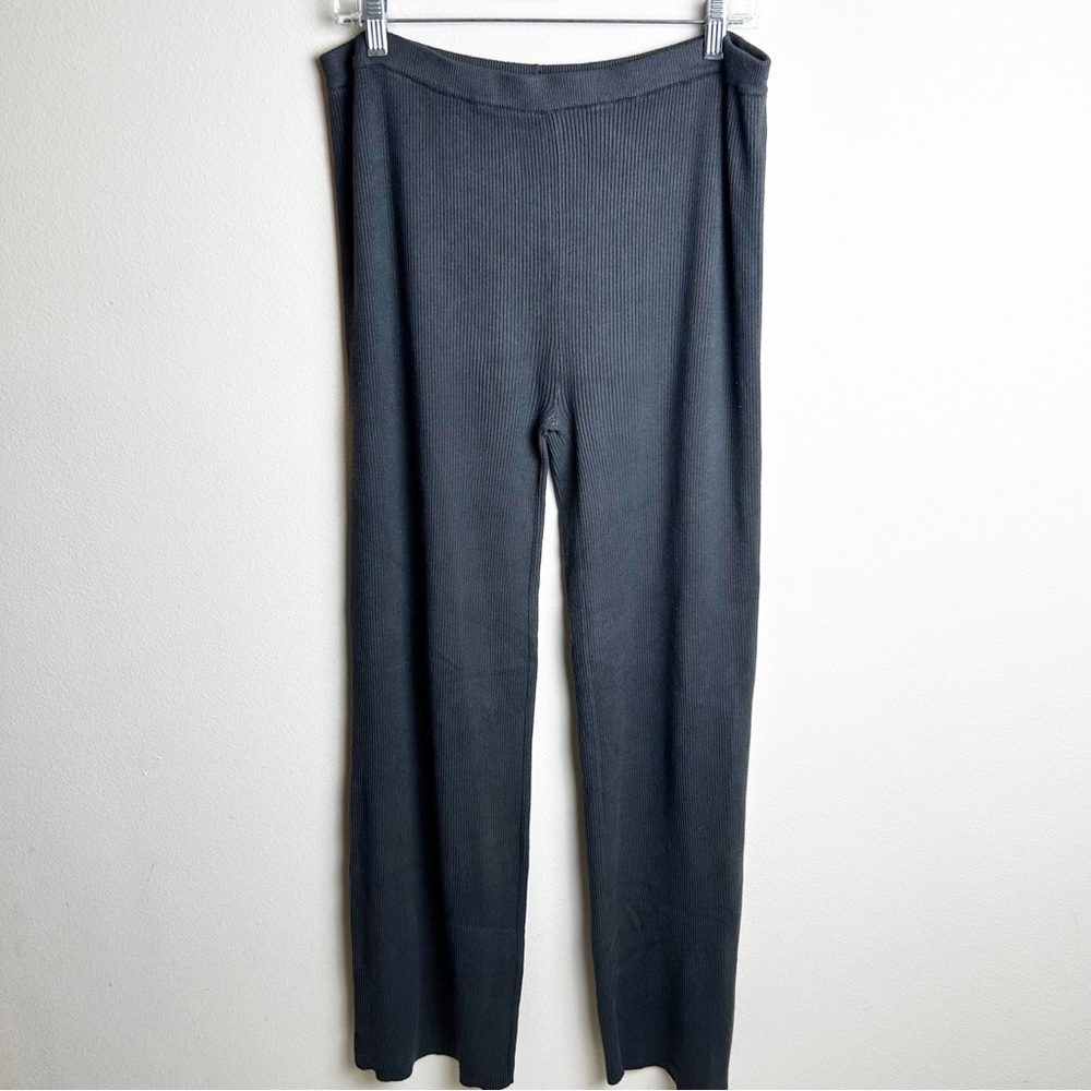 MESHKI Gray Ribbed Flare thick knit pants size: XXXL